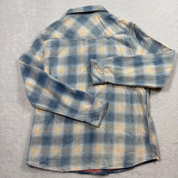 STS Ranchwear Western Shirt Womens XL Blue Plaid 100% Cotton Cowgirl Pearl Snap - Picture 8 of 9